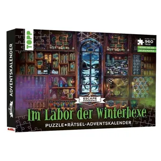 Frechverlag Puzzle-Rätsel-Adventskalender: Im Labor der Winterhexe 2023