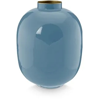 PIP Studio Ovale Vase Metall Blau ↕ 32cm Vasen Grau