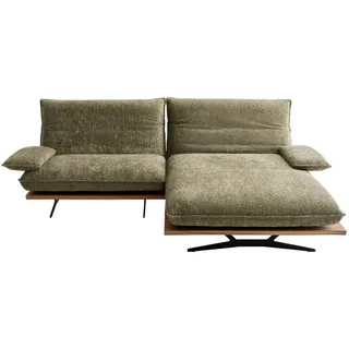 Koinor Ecksofa, Wildeiche, Graugrün, Metall, Wildeiche, massiv, 2-Sitzer, Ottomane rechts, L-Form, 284x161 cm, Goldenes M, Made in Germany, Dgm, erweiterbar, Typenauswahl, Fußauswahl, Relaxfunktion, seitenverkehrt erhältlich, Hocker in verschiedenen Holzarten individuell planbar, Stoff-/Lederauswahl, Wohnzimmer, Sofas & Couches, Wohnlandschaften, Ecksofas