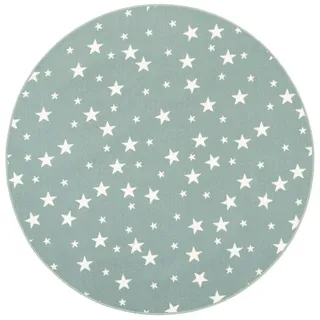 Snapstyle Sterne Kinderteppich 133 x 133 cm Mintgrün