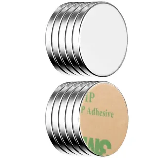 ECENCE Magnet Neodym Klebe-Magnete 10x selbstklebend Magnet rund (10-St) 22x2mm