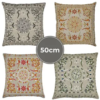 Marrakesch Orient & Mediterran Interior Kissenbezug Handgefertigt Lodge 50 x 50 cm Bunt