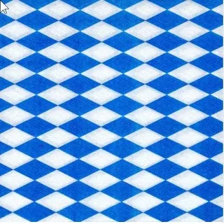 Unbekannt 500 Papier Servietten 1lg.1/4 Falz 33x33cm Bayrisch Blau Bayern Raute Oktoberfest