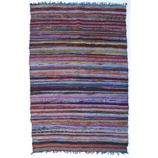 Guru-Shop Teppich Leichter Flickenteppich, Flickendecke 100*160.., Höhe: 100 mm blau|bunt 160 cm x 100 mm