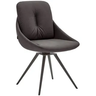 Venjakob Stuhl, Anthrazit, Mokka, Metall, Textil, konisch, 55x91x64 cm, Goldenes M, Made in Germany, Dgm, Beinauswahl, Lederauswahl, Stoffauswahl, Sitzfläche 360° drehbar, Esszimmer, Stühle, Esszimmerstühle, Vierfußstühle