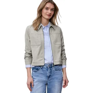 STREET ONE Jacke mit Fischgrätmuster und Zipper - beige