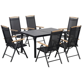 Sitzgruppe Gartenmöbel-Set schwarz