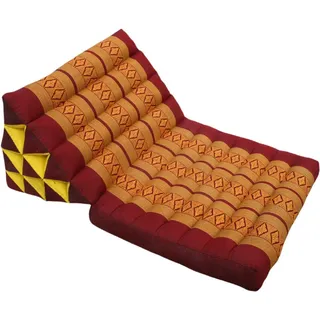 Guru-Shop Sitzkissen Thaikissen, Dreieckskissen, Kapok, Tagesbett.. rot