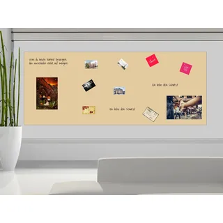 Magnetfolie | Haftgrund für Magnete | Magnettafel | Ferrofolie selbstklebend | beschreibbar, abwischbar, magnetisch | (beige, 180x100cm)