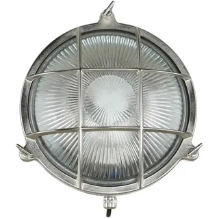 Licht-Erlebnisse Außenleuchte Messing Glas Ø24 cm E27 IP64