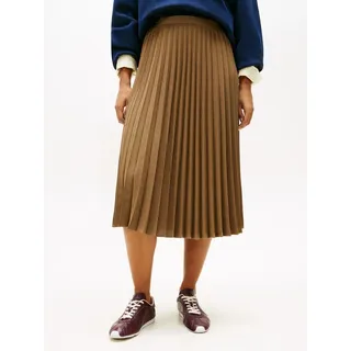 Tommy Hilfiger Plisseerock FLUID PLEATED PULL ON MIDI SKIRT grün 40