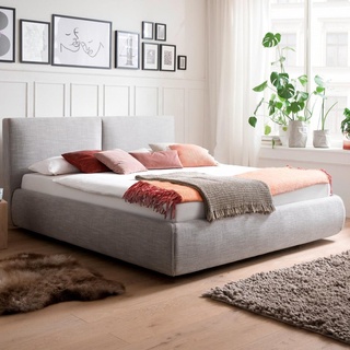 Meise Möbel Polsterbett Atesio mit Bettkasten, Lattenrost und Matratze Hellgrau 180x200 7 Zonen TTFK (21 cm) H2