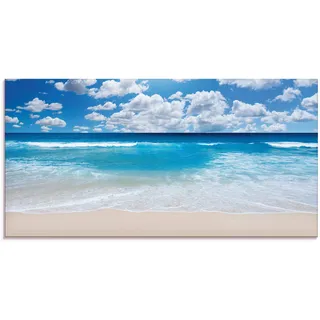 Glasbild »Großartige Strandlandschaft«, Strand, (1 St.), in verschiedenen Größen, 56569221-0 blau B/H: 60 cm x 30 cm