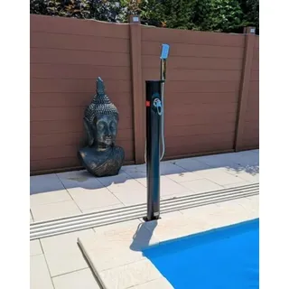 Pooldusche SUNNY Solardusche mit Brause Gartendusche Außendusche Solar Dusche - Schwarz