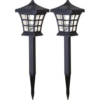 PARFORCE TRADITIONAL HUNTING Solarleuchte schwarz B:11cm H:33cm L:11cm T:11cm Ø:11cm 2er Set