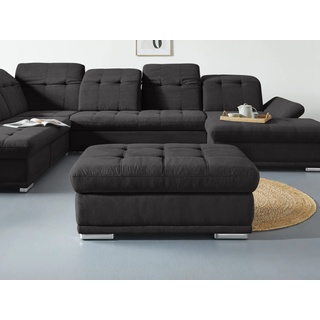 Hocker COTTA "Holiday" Gr. B/H/T: 112 cm x 46 cm x 72 cm, Microfaser, schwarz (black) Cotta gemütlicher Hocker im modernen Design