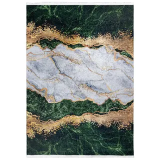 mazovia Designer-Teppich 120 x 170 cm Grün/Gold