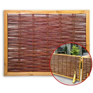 Noor Sichtschutzelement 90 x 120 cm Braun Weide