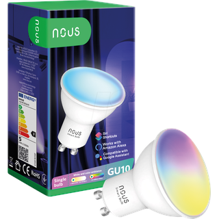 NOUS P8 - Smart Light Lampe, GU10, 4,5 W, RGB, WLAN