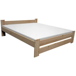 Best For Home - Massivholzbett | Futonbett | Naturholzbett bettgestell | Hochbett aus 100% Naturholz | kopfteil Bett | Bett mit lattenrost Und kopfteil |Seniorenbett | bettgestell (160x200 cm)