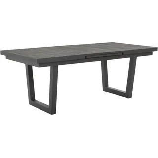 Ambia Garden Gartentisch, Anthrazit, Dunkelgrau, Metall, Keramik, rechteckig, Kufe, U-Form, 260x100x200 cm, ausziehbar, Gartenmöbel, Gartentische, Gartentische ausziehbar