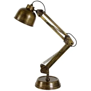 Dirk Davids Leuchten GmbH Tischleuchte Schreibtischleuchte Antik Messing Ø17x H60cm, E27 braun