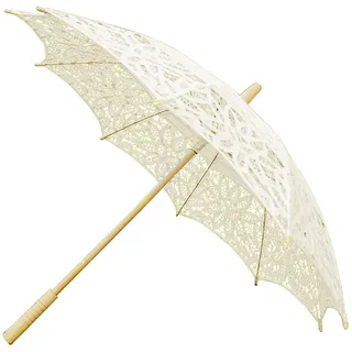 Sonnenschirm Spitze Brautschirm Damen Regenschirm Hochzeit Gesticktes Cotton Vintage Sonnenschirm Hochzeit