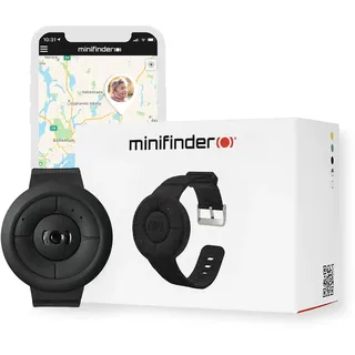 MiniFinder Nano GPS Tracker Live Tracking, Personentracker Schwarz 1St.
