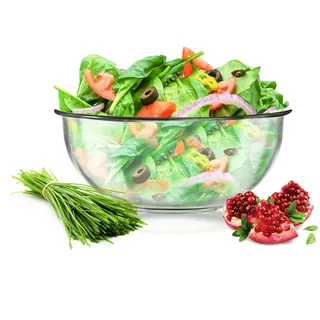 Sendez Große Salatschale 3L, Ø27 cm Salatschüssel Servierschale Schüssel Schale Hitzebeständig
