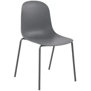 furnicato Esszimmerstuhl Stapelstuhl Hardin 85x51x53 cm dunkelgrau (1 St) grau