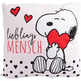 UNITED LABELS Dekokissen Snoopy 30 x 30 cm Mehrfarbig