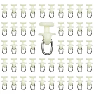 HLIWS Gardinengleiter-100 Stück Weiß Kunststoff Vorhang Haken,Gardinen innere Schiene Röllchen,für Vorhangschiene mit Schienenvorhangsystem(Weiß)