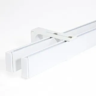 deco-raum Gardinenschiene Loft 2-läufig Ø 0 mm 360 cm Weiß