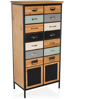 hjh living Continento 60 x 34 x 123 cm Mehrfarbig