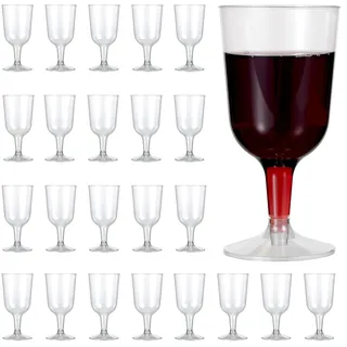 MATANA 144 Premium Weingläser Kunststoff, Plastik Weingläser, 180ml - Mehrweg Cocktailgläser, Weinglas Kunststoff, Weinbecher für Hochzeiten, Geburtstage, Outdoor-Partys, Camping