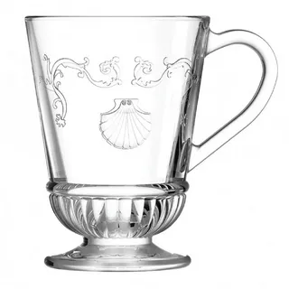 La Rochere Glas Glasbecher Versailles 6er Set, Pressglas weiß