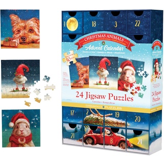Eurographics 8924-5734 Funny Christmas Advent Calendar Santa Clause Weihnachtsmann Puzzle, verschieden