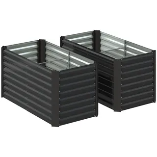 Outsunny Hochbeet 120 x 60 x 60 cm Grau