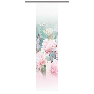 Vision S 84086 | Schiebegardine SANTORI Digitaldruck auf Bambus-Optik , mit Blüten-Motiv, 260x60cm, Farbe: Multicolor