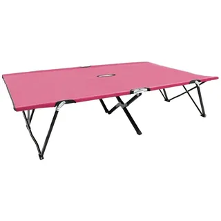 furnicato Gartenliege Doppelliege Klappbar Rosa Stahl rosa