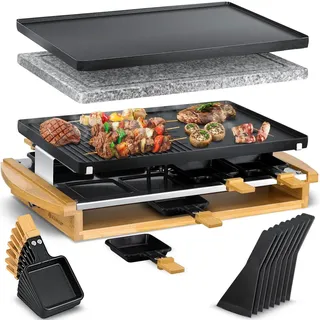 Kesser Raclette-Grill mit Naturgrillstein 8 Personen schwarz