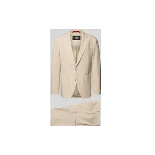 Slim Fit Anzug mit Viskose-Anteil Modell 'CIDATI', Beige, 50