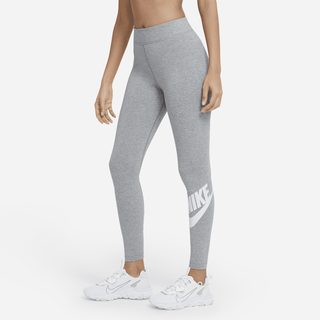 Nike Sportswear Essential Logo-Leggings mit hohem Bund für Damen - Grau, L Short