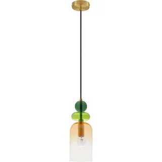 Nova Luce Murano 1-flg. 40 cm gold, grün, orange