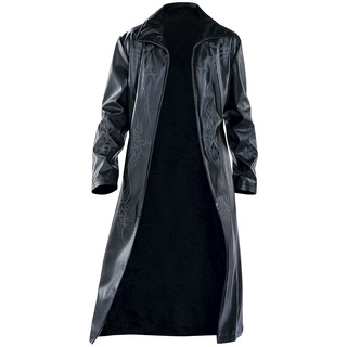 Tribal Coat Kunstledermantel - L bis 5XL - für Männer - Größe XL - schwarz
