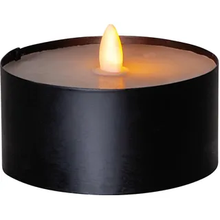 Star Trading LED-Wachsteelicht Torch Candle 7 cm weiß/schwarz