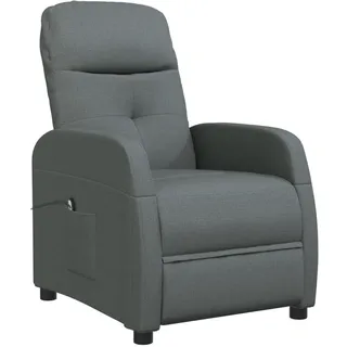 vidaXL Relaxsessel, Elektrisch Verstellbar Sessel, Fernsehsessel mit Liegefunktion, Liegesessel Polstersessel für Wohnzimmer, Dunkelgrau Stoff