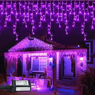 Paryou – 100 M Lichterkette Für Den Außenbereich, 1000 Leds, Ip65 Wasserdicht – 8 Modi – Netzteil – Gartendekoration, Weihnachten, Hochzeit, Party, Lila – 1000 Leds