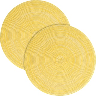 Pichler Tischset Samba 2er-Pack gelb Größe rund: 38 cm Ø