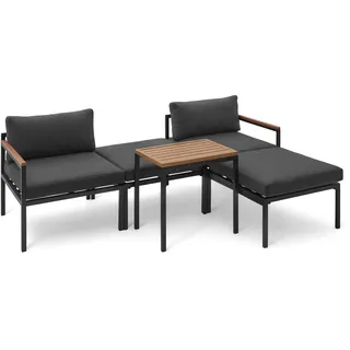 Tchibo - Modulares Garten-Lounge-Set - 182x138x77cm - anthrazit -